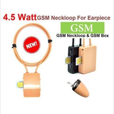 China 2016 New best  model high quality  4.5 W  Spy GSM Box neckloop  black Megntic mini micro Invisible spy earpiece for sale