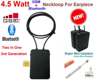 China Best  model high quality  4.5 W  Spy GSM Box neckloop  black Megntic mini micro Invisible Spy Exam Iner earpiece china for sale