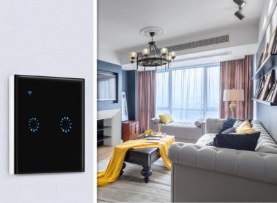 China 220v  WiFi Touch Switch Wall Led  Light Switch Panel Wireless Switch Support Timing and Remote Control Work with  Google for sale