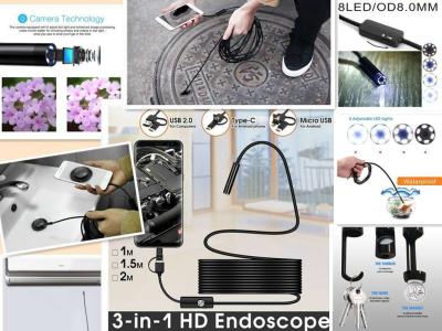 China High Quality 1920*1080 Newest USB Snake Inspection WiFi Borescope Camera 2.0 Megapixels HD1200p MP IP68 Waterproof USB T for sale