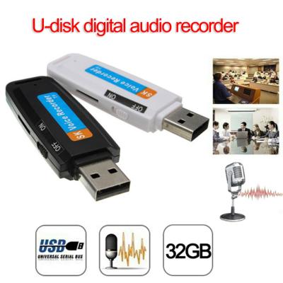 China U-Disk Digital Audio Voice Recorder Pen USB Flash Drive up to 32GB Micro SD TF for sale