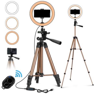 China Cxfhgy 10 Inch Selfie Ring Light with 50 Inch Tripod Stand & Phone Holder for Makeup Live Stream, LED Camera Ring Light for sale