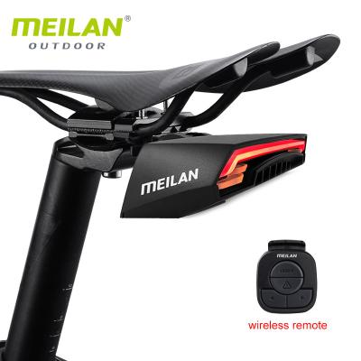 China Cxfhgy MeEILAN X5 Bike Brake Light Flash Tail Light Rear Turn Bicycle Wireless Remote Control Turning Cycling Laser Safe for sale