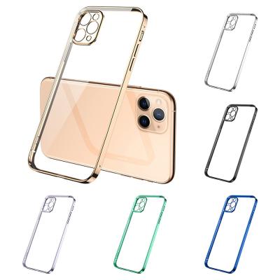 China Cxfhgy  Electroplate TPU Soft Case For iPhone 12 Mini 12 Pro Max For iPhone 12 Pro 6.1'' Case Soft Silicone Transparent for sale