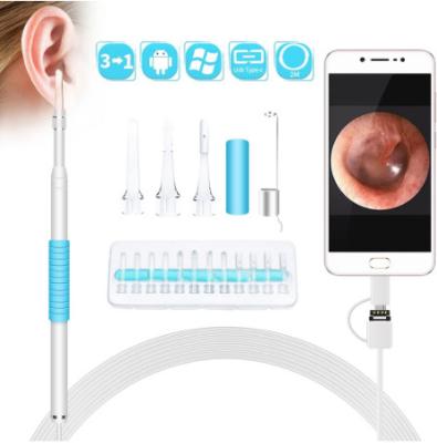 China Cxfhgy In Ear Cleaning Endoscope USB Visual Ear Spoon 5.5mm 0.3MP Mini Camera Android PC Ear pick Otoscope Borescope Too for sale