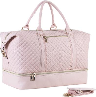 China Pink Fashion Canvas Duffle Luggage and Bags Travel Toiletries Bag for sale