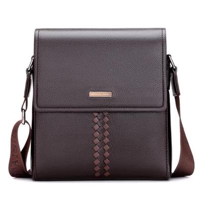 China High Quality Men's Horizontal Single Shoulder Oblique Straddle Bag Classic Soft Leather Flap Style for sale