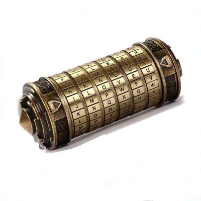 China Da Vinci Code Mini Cryptex Lock Puzzle Box Da Vinci Code Mini Cryptex Lock Puzzle Box Valentine's Day Romantic Gifts for Her for sale