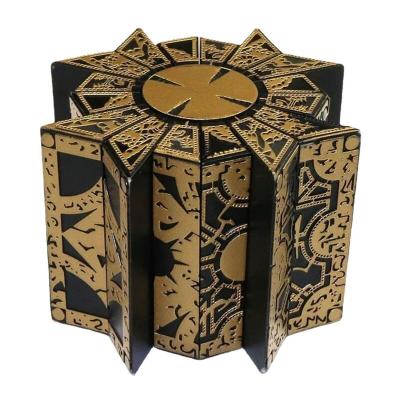 China Mini Detachable HELLRAISER Jigsaw Puzzle Box Lemarchand's Box 3D Printed Lament Configuration Gold for sale