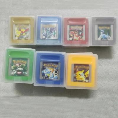 China ABS+Electronics Poko mon Crystal Red Yellow Blue Green Gold Silver Game Cards for GBC for sale