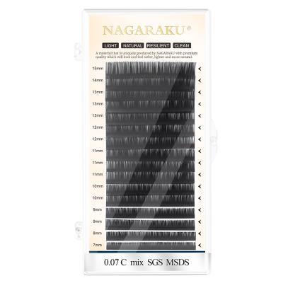 China Eyelash Extension NAGARAKU New Material Round Eyelash Extensions Can Make Fans Softer And Lighter for sale