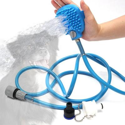 China Viable 2 in 1 Dog Wash Bath Cleaning Silicone Sweep Pet Massage Grooming Tool for sale