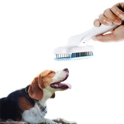 China Sustainable Automatic Dog Cat Hair Removal Brush Self Pet Grooming Cleaning Comb for sale