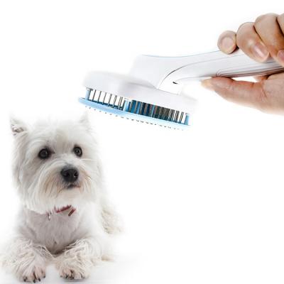 China Amazon Viable Pet Supplies Comb Hair Removal Brush Dog Grooming Tools Automatic Self Cleaning Hair Comb for sale