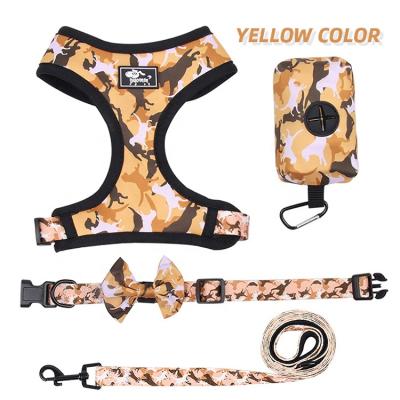 China DETACHED Soft No Bag Adjustable Reversible Poop Collar Pull Leash Custom Dog Pet Harness for sale