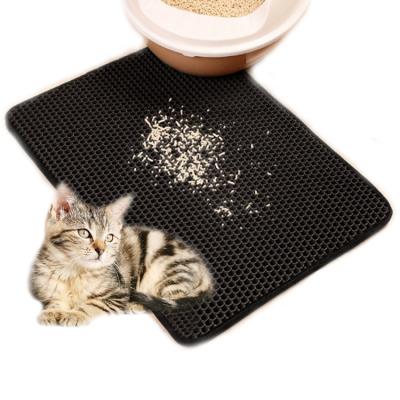 China Travel Eva Pvc Sand Double Layer Box Trap Trapper Waterproof Easy To Clean Pet Cat Litter Mat for sale