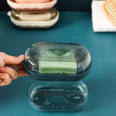 China Modern Thick Creative Travel Portable Soap Holder With Lid Sealed Soap Dish Plastic for sale