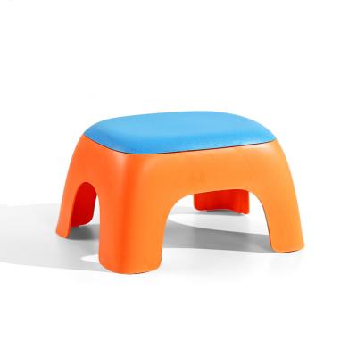 China Nordic home furniture storage chair style leisure square stool simple color thicken stackable plastic stool for sale