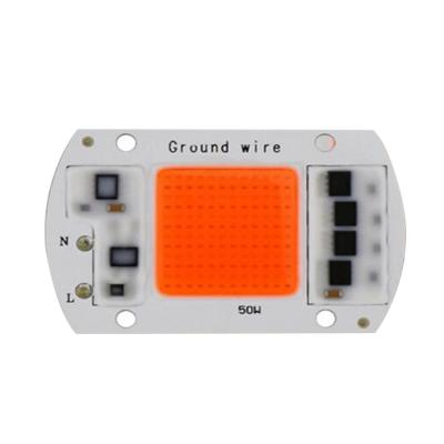 China Led Grow Light AC 220V 30W 50W Full Spectrum 380-840NM Driverless COB Led Chip For COB Factory Grow Light for sale