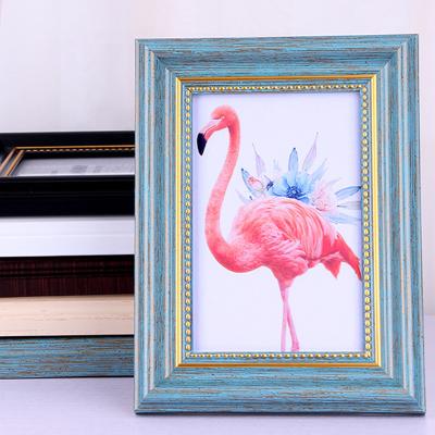 China Decorative Photo Frame Customized 5 in to 8in Creative Rectangle Handmake Digital Golden Photo Frames Mini Photo Frame Multi Color for sale