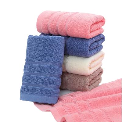 China Wholesale Sustainable Soft Solid Color 100% Cotton Washcloth Comfortable Face Towel for sale