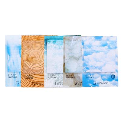 China New Fashion Sticky Loose Leaf Note Paper Card Custom Natural Sky Blue Note Pads for sale