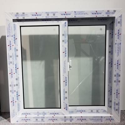 China Folding Screen PVC Sliding Window Design UPVC Double Glazed Sliding Windows for sale