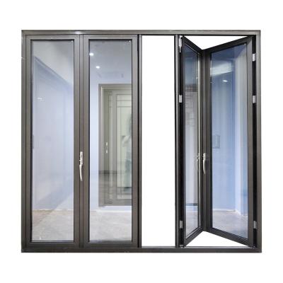 China Modern contemporary transparent fir hotel banquet room aluminum alloy bifolding door for sale