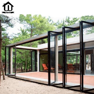 China HISENG Modern Waterproof Aluminum Doors Water Proof Aluminum Frame Folding Glass Door for sale