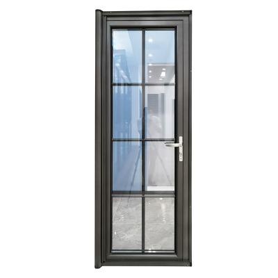 China WANJIA Waterproof French Aluminum Casement Doors Aluminum Frame Bathroom Door for sale