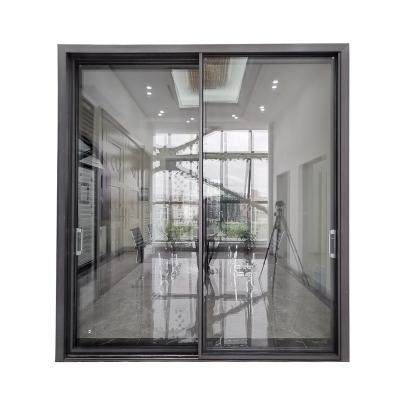 China Modern Aluminum Sliding Patio Doors Double Glazed Aluminum Glass Doors for sale