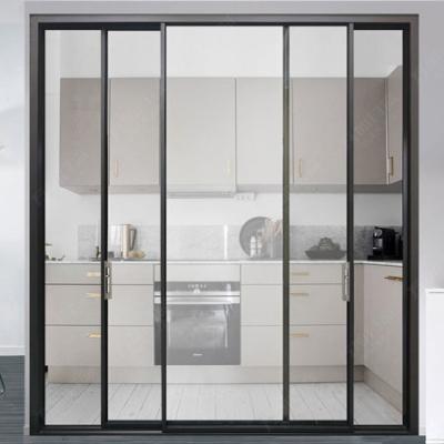 China Modern Modern Double Glazed Sliding Door Aluminum Slim Frame Glass Door Sliding Door for sale