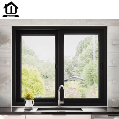 China HISENG Magnetic Windproof Modern Aluminum Frames Window Aluminum Sliding Stained Glass Windows for sale