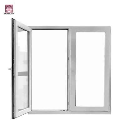 China HISENG American style screen vinyl window stilt and turn upvc swing window magnetic double hung for sale