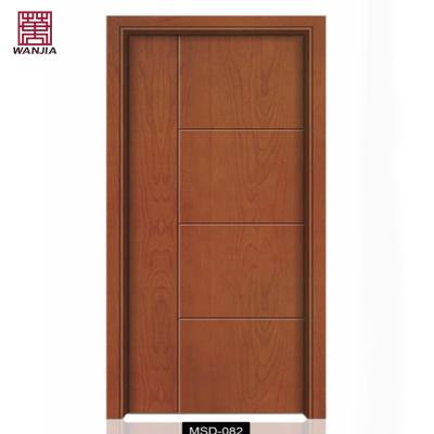 China HISENG Design Waterproof Factory Customization Entrance Fireproof Modern Wooden Carving Wooden Door for sale