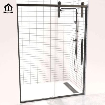 China Hiseng Modern Glass Bathroom Partition Door Custom Shower Doors for sale