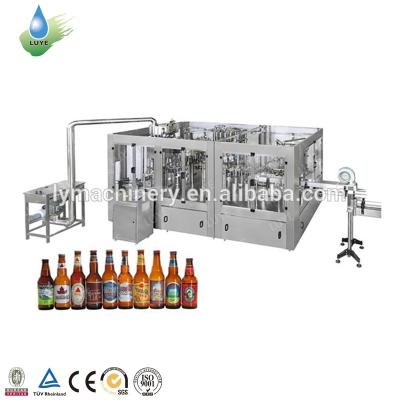 China Small Scale Beer Glass Beverage Bottle Filling Bottling Making Machine Plant Line for sale