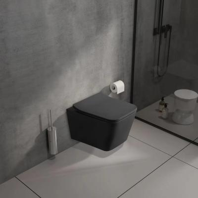 China New European Sanitary Ware P-trap Tank ORTONBATH Rimless Style Hidden Bathroom To Wall Square Ceramic Wall Hung Toilet for sale