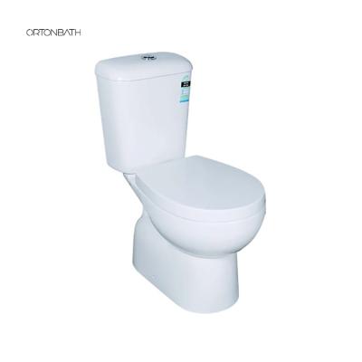 China Traditional Two-Piece Watermark ORTONBATH Two-Piece Wels Two-Piece Toilet with S Trap and Seat Cover for sale