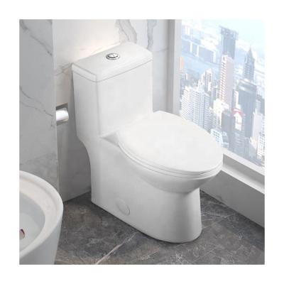 China South American Toilet Double WC Double-Flow ORTONBATH Ceramic Wares Commode Bathroom One Piece Toilet for sale