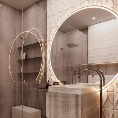 China ORTONBATH Illuminated Round COMPOSE SMART BATHROOM LED REFLECT VANITY LED LIGHT MIRROR WALL MIRROR BATH for sale