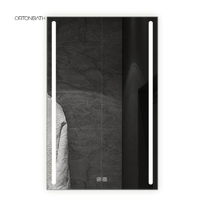 China ORTONBATH Wholesale Rectangular Mirror Hot Sale Touch Sensor Smart Mirror Bright Led Bathroom Living Mirror for sale