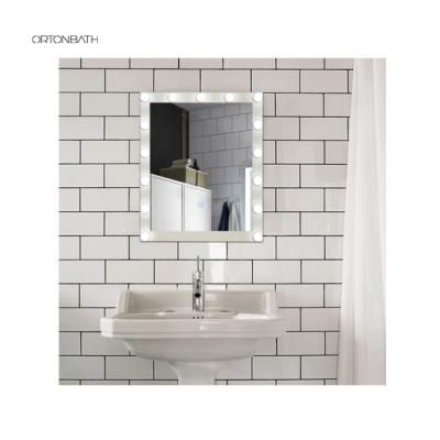 China ORTONBATH Manufacturer Wholesale Contemporary Illuminated Bathroom Vanity Mirror Led Lighted OTL002 for sale