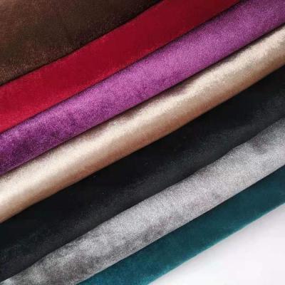 China Antistatic Polyester Cheap Price Slightly Shiny Velvet Fabric For Sofa for sale