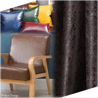 China Waterproof high quality leatherette for sofa home textile polyester upholster imitation leather fabric for coats for sale