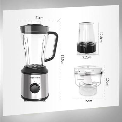 China Outdoor Ready to Ship Commerical 350W Stainless Steel Best Vegetable Juicer Electric 6 Blade Blender and Mixcer for sale