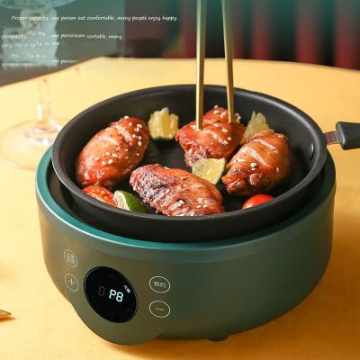 China Car Multi-Function Slot Non Stove Pan Electric Hot Pot Non Stick for sale