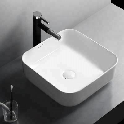 China Without Faucet Rectangular Bathroom Hand Free Wash Basin , Granite Wash Basin for sale