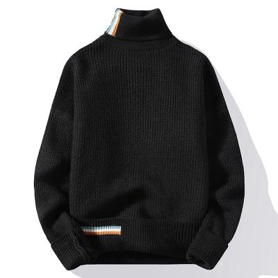 China Anti-wrinkle sweater top men's winter neck autumn and winter trend warm thickened tops with knitted push-up shirt men's casual sweater for sale