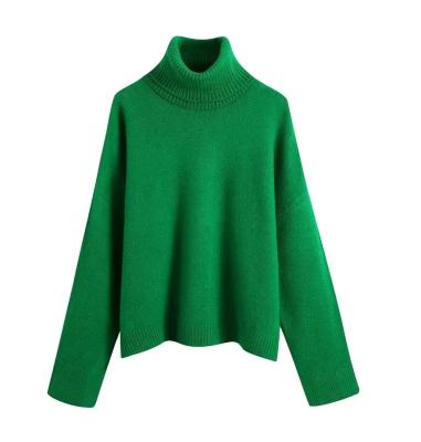 China solid color black and white warm women's sweater anti-wrinkle high neck fresh street autumn and winter women's whole sweater for sale